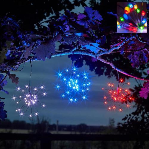 Southern Lights Set Of 3 Starbursts String Light Solar