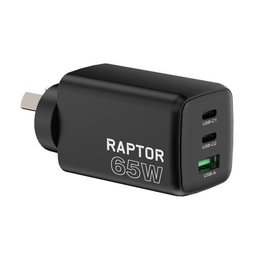 Jackson Raptor GaN Rapid Charger 2x USB-C + 1 USB-A