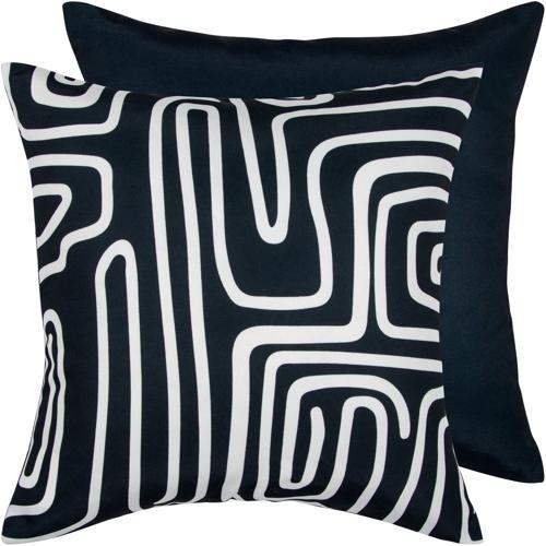 OLLO Outdoor Cushion 45cm Abstract Black