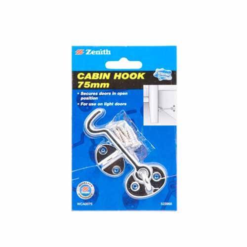 Zenith Cabin Hook 75mm Chrome Plated