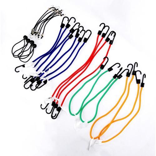 Jobmate Bungee Cord Set 24-Piece 228mm 120mm Yellow Green Red Blue Black