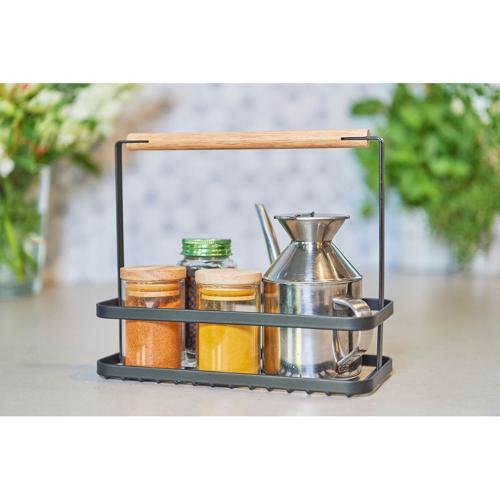 Nouveau Pantry Caddy Wood Handle Black