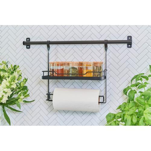 Nouveau Hanging Paper Towel Holder Black