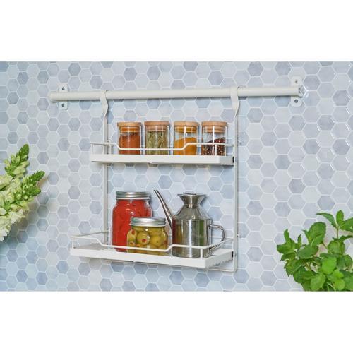 Nouveau Hanging 2-Tier Shelf White