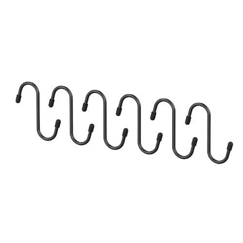 Nouveau Hanging Kitchen System Hook 6 Pack Black