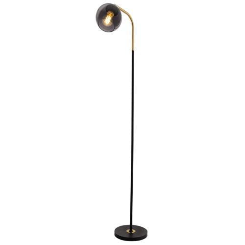 Mercator Owl Glass Shade Floow Lamp 145cm Smoke