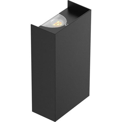 8W Square Indoor Wall Light Bk