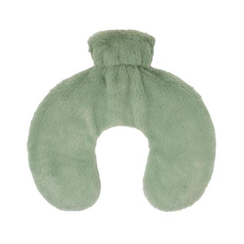 Nouveau Hot Water Bottle With Faux Cover Olive