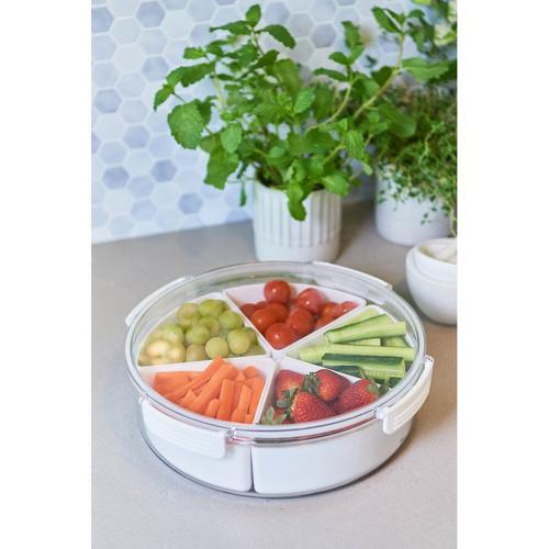 Nouveau Snack Tray Round With 5 Sections