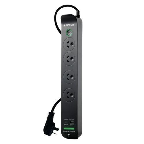 Jackson Raptor 4 Outlet Slimline 45W PD Powerboard