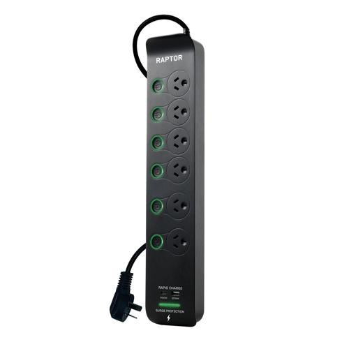 Jackson Raptor 6X+ - 6 Outlet Full Control 45W PD Powerboard