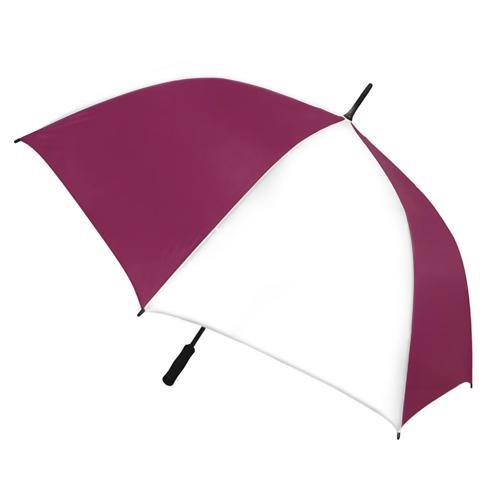 Nouveau Golf Umbrella White & Red Plum