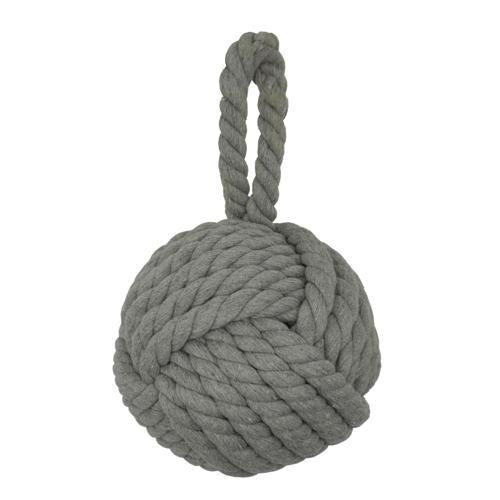 Nouveau Rope Ball Door Stop Grey