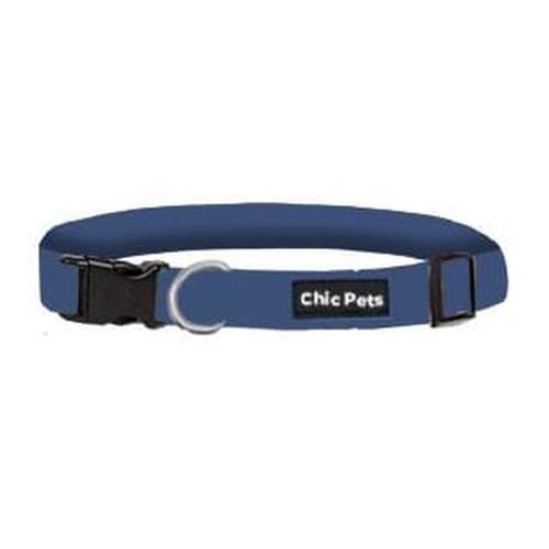 Chic Pets City Classic Dog Collar Blue S
