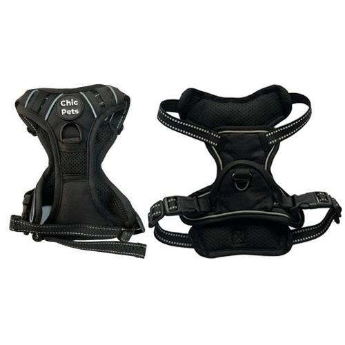 Chic Pets Adjustable Sports Pet Harness Black S