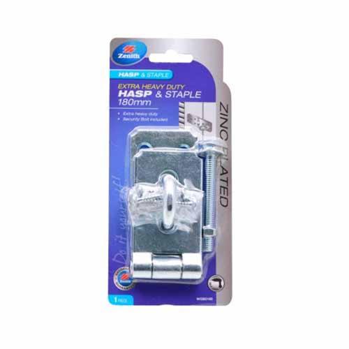 Zenith Heavy Duty Hasp & Staple 180mm Zinc Plated