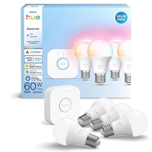 Philips Starter Kit Bridge And 4 Essential Bulbs 7.5 Watts Colour