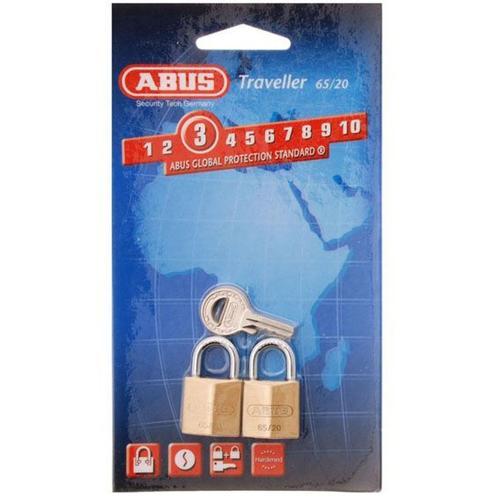 Abus Brass Padlock Pack of 2 65/20TWIN