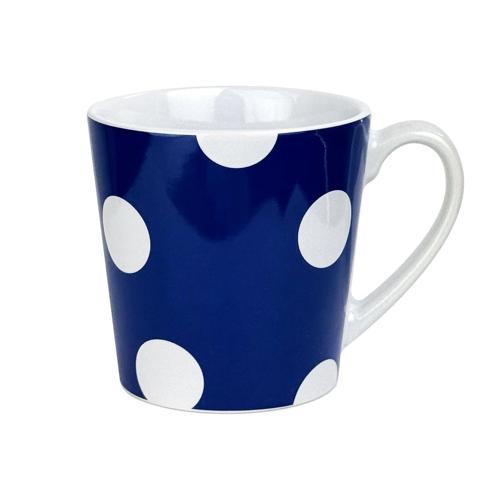MUG 330mL POLKADOT BLUE STONEWARE