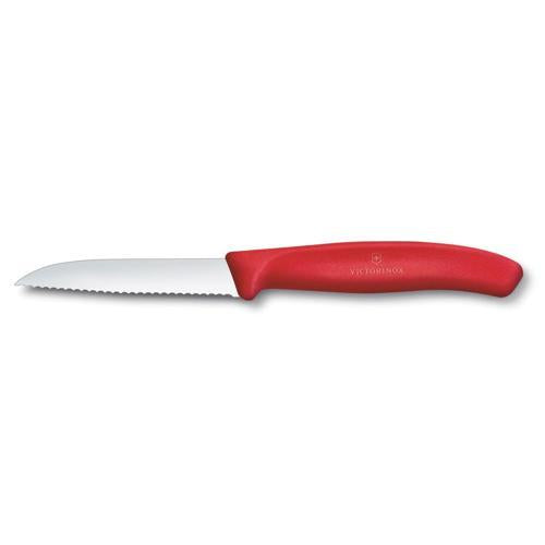 PARING KNIFE WAVY 8cm RED VICTX