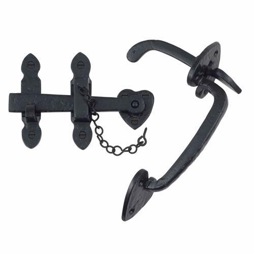 Elements Hardware Black Iron Suffolk Gate Latch 196mm 165 115