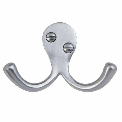 Windsor Double Robe Hook Satin Chrome Finish