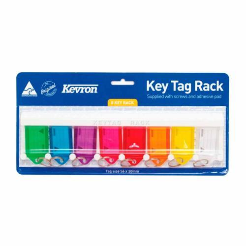 Kevron Key Tag Rack 265mm White Pack of 8