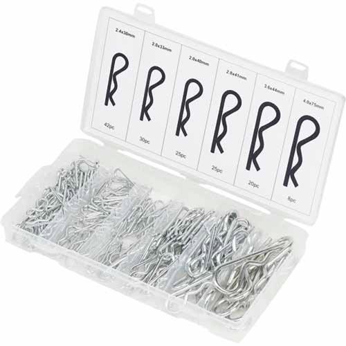 Swordfish R Clip Assortment 150 Piece Pack of 150
