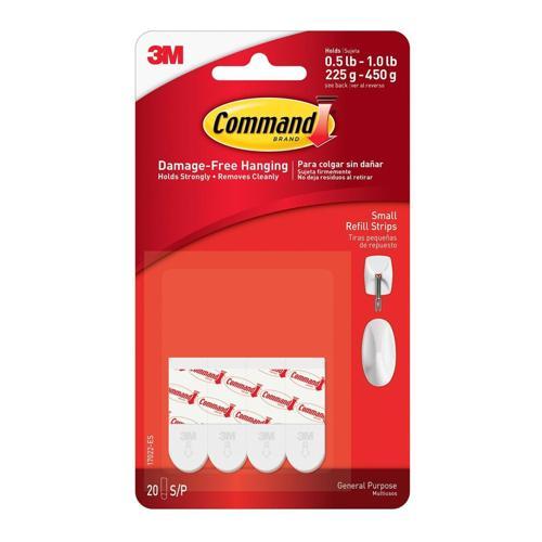 Command Refill Strips 17022-ES Small White Pack of 20