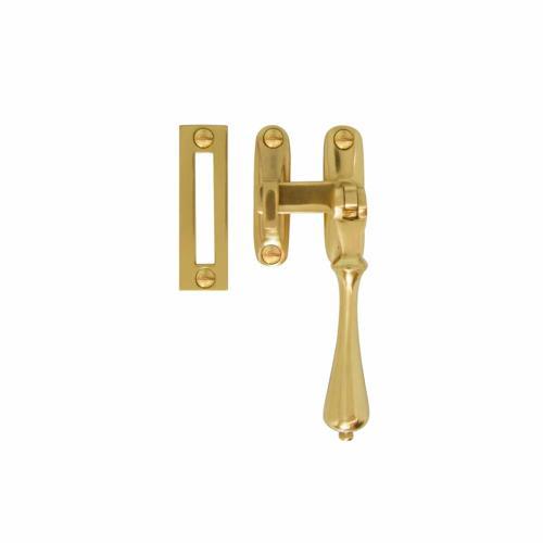 Windsor Casement Fastener - Teardrop Polished Brass