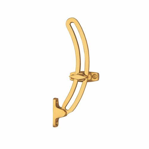 Windsor Quadrant Stay 155mm 45mm 35mm Polished Brass Finish