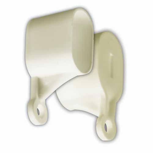 Sullivans Extendable Track Rod Caps Pair Ivory Pack of 2