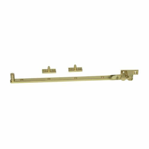 Miles Nelson Fanlight Stay 300mm Polished Brass