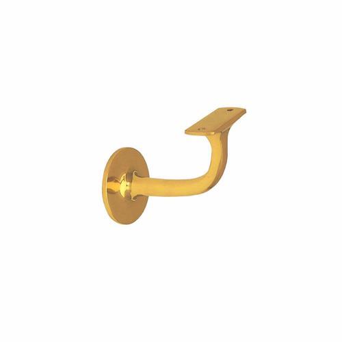Windsor Stair Rail Bracket 75mm Flat Mount Polished Brass Finish
