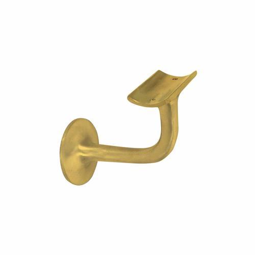 Windsor Stair Rail Bracket 75mm Curved Mount Polished Brass Finish