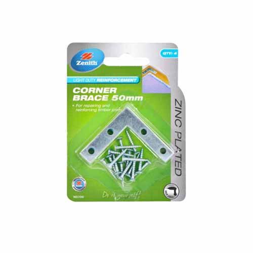 Zenith Corner Brace Bracket 50mm Zinc Plated