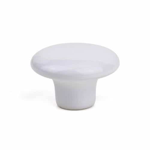 Sylvan Cabinet Knob White Finish TC7