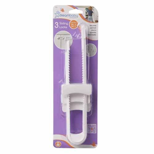 Dreambaby Sliding Cabinet Locks 3 Pack of 3