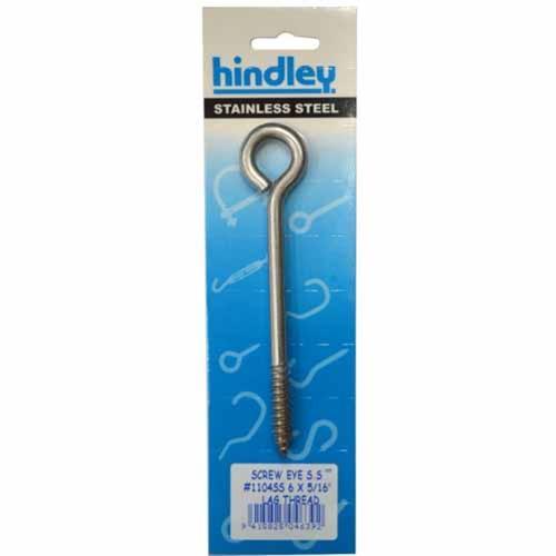 Hindley Screw Eye 150 X 8mm Stainless Steel