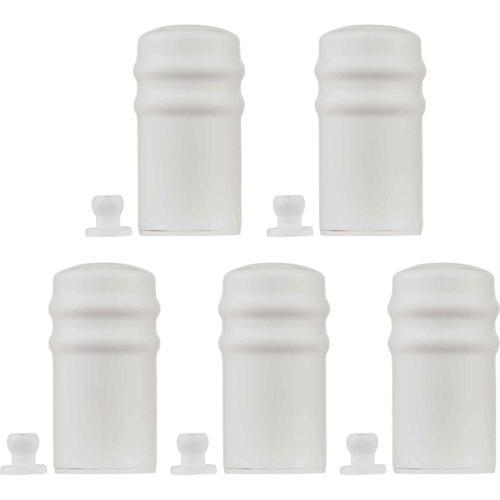 Raven Soft-Touch Cushion Door Stop 72mm White Pack of 5
