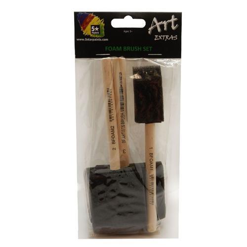 Art Extra Foam Brush Set Of 3 Natural Pack of 3
