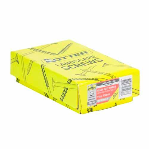 Otter Heavy Duty Landscape Timber Screws 14g X 150mm Pack of 50 ChemShield