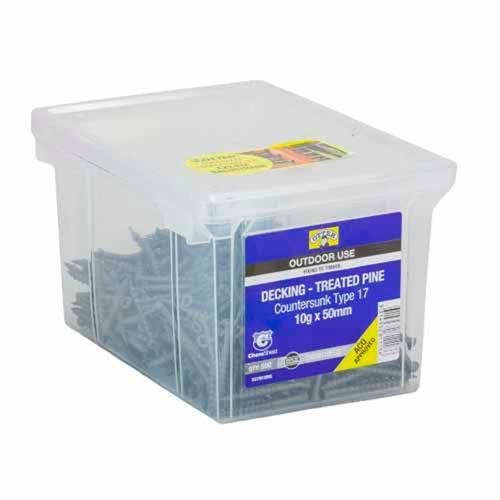 Otter Decking Screws 10g X 50mm Pack of 500 ChemShield DSYM10505