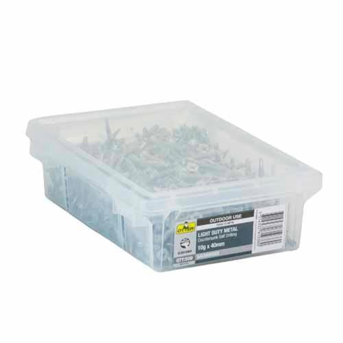 Otter Light Duty Metal Screws 10g X 40mm Pack of 500 Galvanised