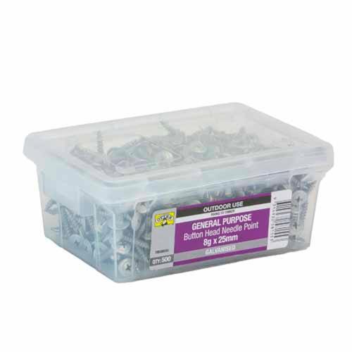 Otter General Purpose Timber Screws 8g X 25mm Pack of 500 Galvanised