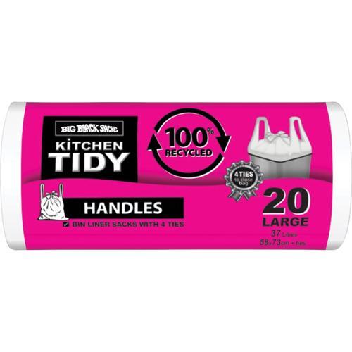 Little White Sacks 100% Recycled Rubbish Bags 20 Pack Large 37L
