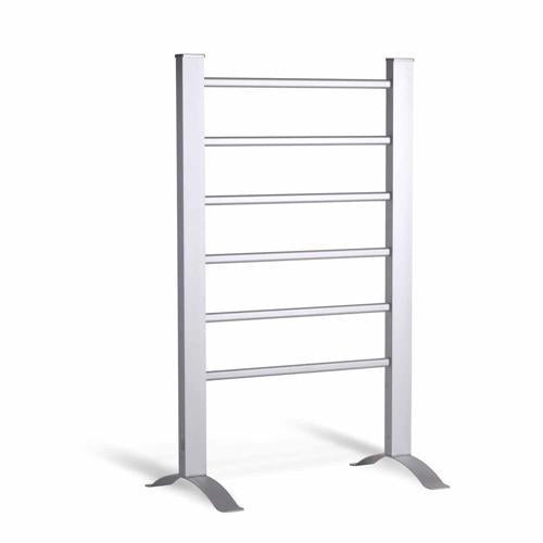 Goldair Heated Freestanding Towel Rail 6 Bar Aluminium Finish