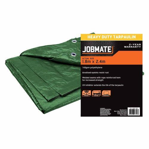 Jobmate Tarpaulin Heavy Duty 1.8m X 2.4m Green