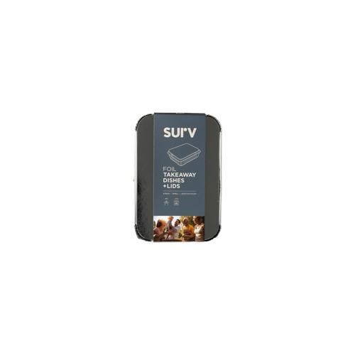 SURV Takeaway Dishes 218mm 114mm 68mm Pack of 6
