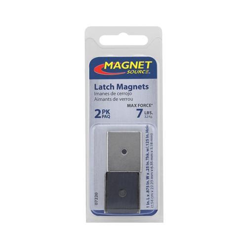 Magnet Source Latch Magnet 25 X 22 X 6.3mm Pack of 2 Silver